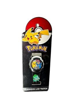 Pokemon Kids' Digital Display Flashing LCD Watch Original Packaging Pikachu Ash